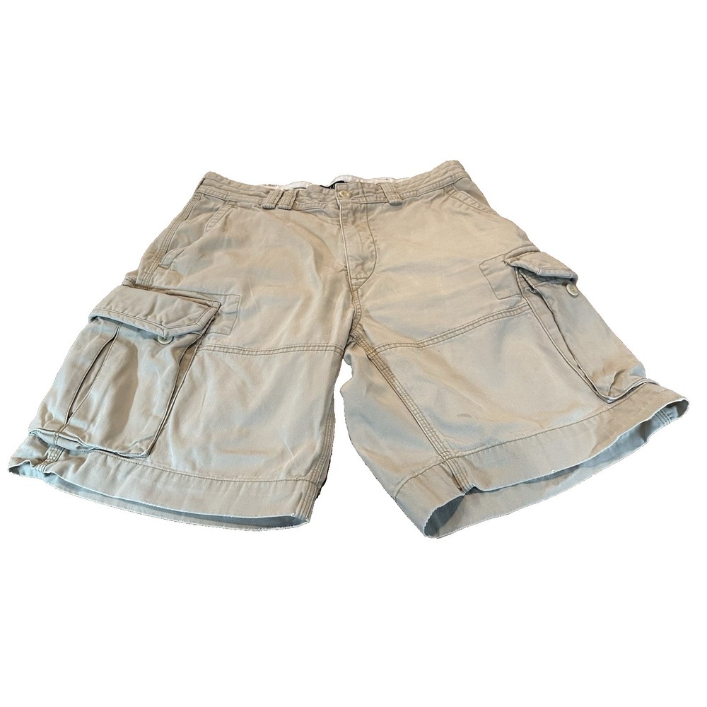Polo Ralph Lauren Mens 100% Cotton Cargo Shorts Khaki Size 34